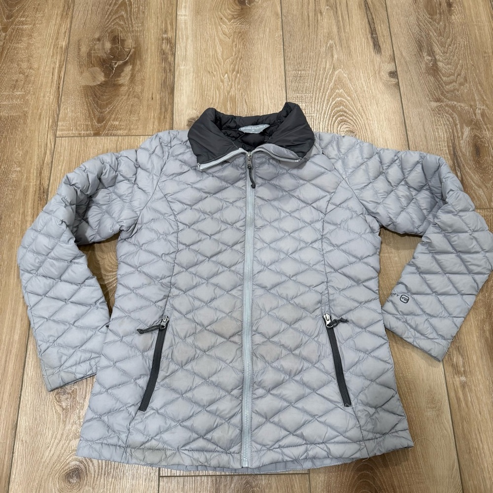 Free Country Gray Quilted Puffer Jacket